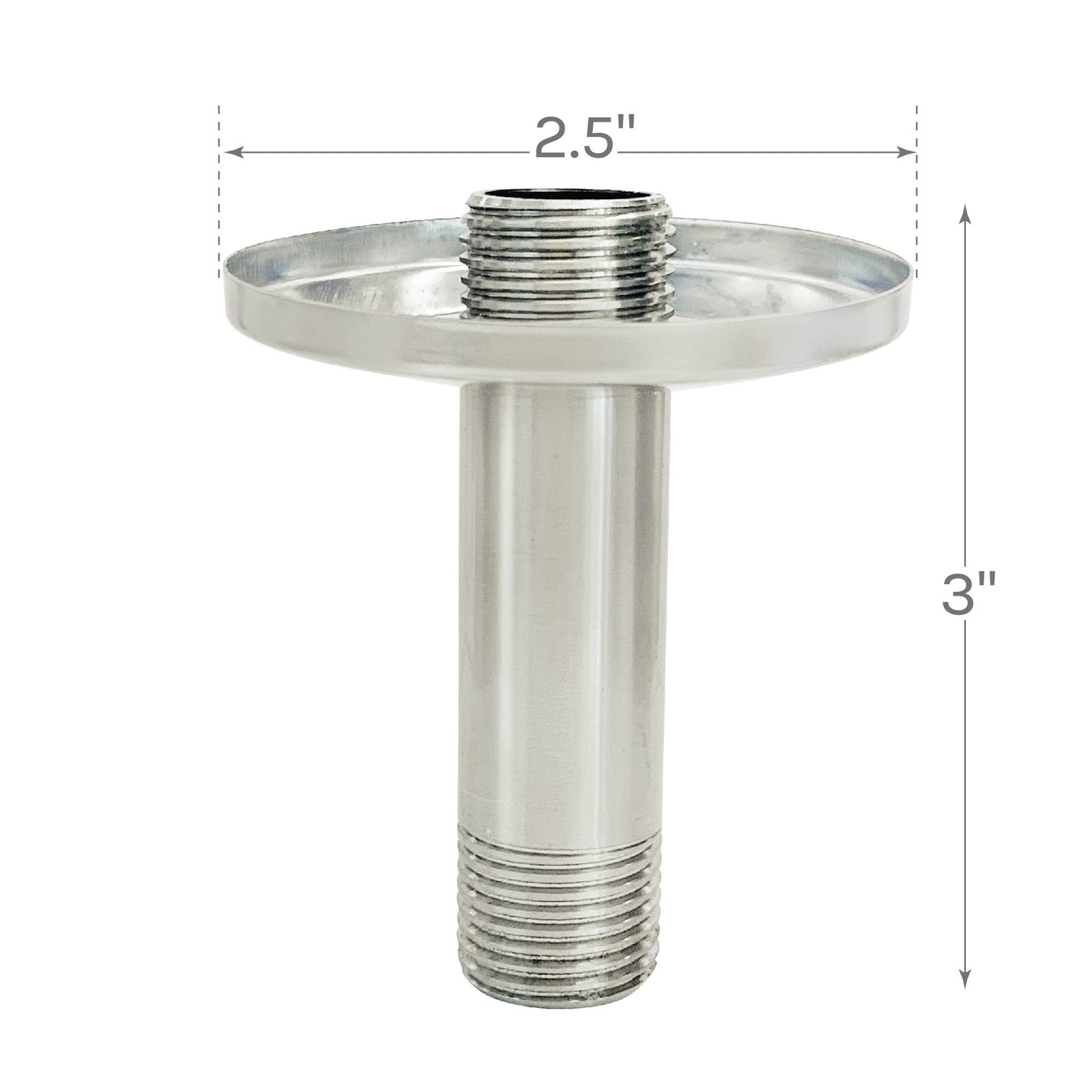 3 in. Shower Arm for Ceiling-Mounted Rainfall Showerhead (Brushed Nickel Finish)