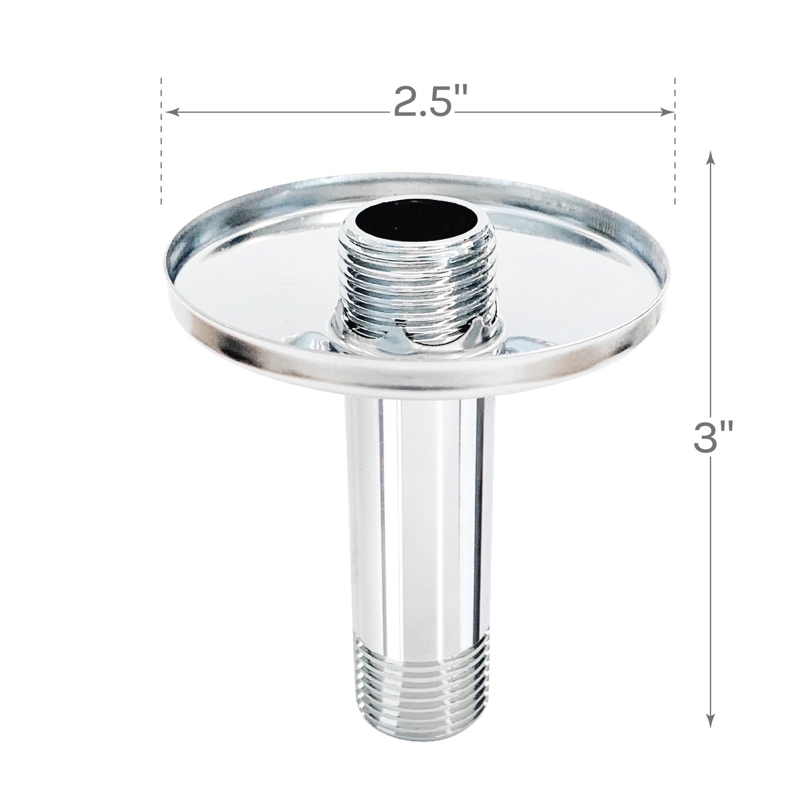 3 in. Shower Arm for Ceiling-Mounted Rainfall Showerhead (Chrome Finish)