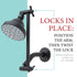 10 in. Solid Brass Shower Head Extension Arm (Black Finish)