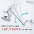 10 in. Solid Brass Shower Head Extension Arm (Chrome Finish)