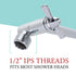 10 in. Solid Brass Shower Head Extension Arm (Chrome Finish)