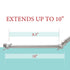 10 in. Solid Brass Shower Head Extension Arm (Stainless Steel Finish)