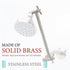 10 in. Solid Brass Shower Head Extension Arm (Stainless Steel Finish)