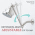 10 in. Solid Brass Shower Head Extension Arm (Stainless Steel Finish)