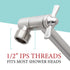 10 in. Solid Brass Shower Head Extension Arm (Stainless Steel Finish)