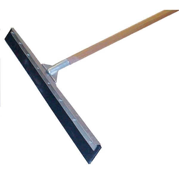 Marshalltown 25697 24" Asphalt Straight Blade Floor Squeegee with 60" Wood Handle