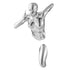 Runner Woman 13" Wall Sculpture // Chrome