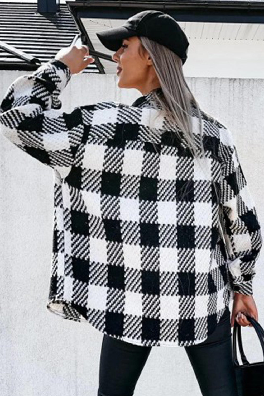 Black and White Glen Plaid Jacket