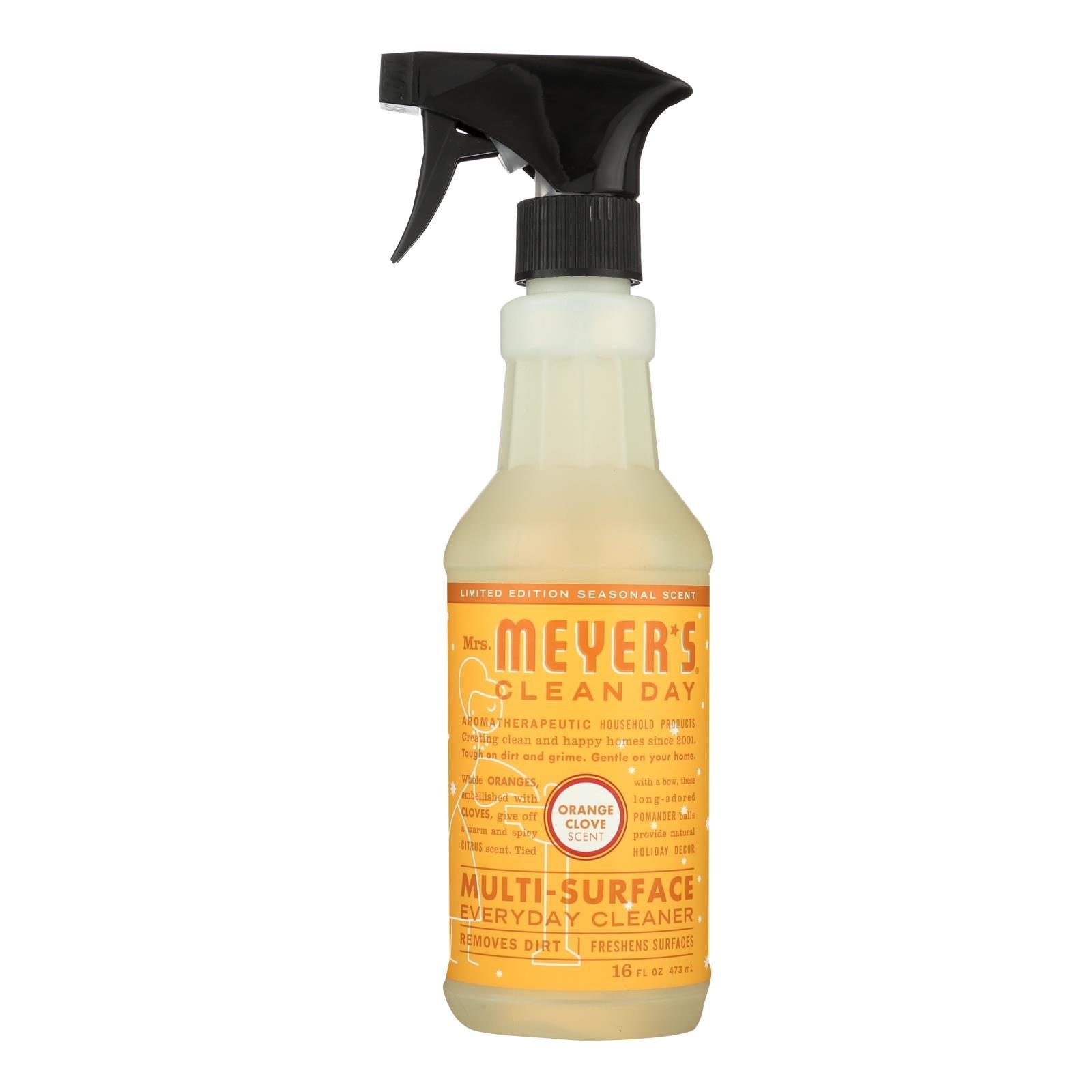 Mrs. Meyer's Clean Day Multi-Surface Everyday Cleaner, Orange Clove, 6-Pack (16 Fl Oz each)