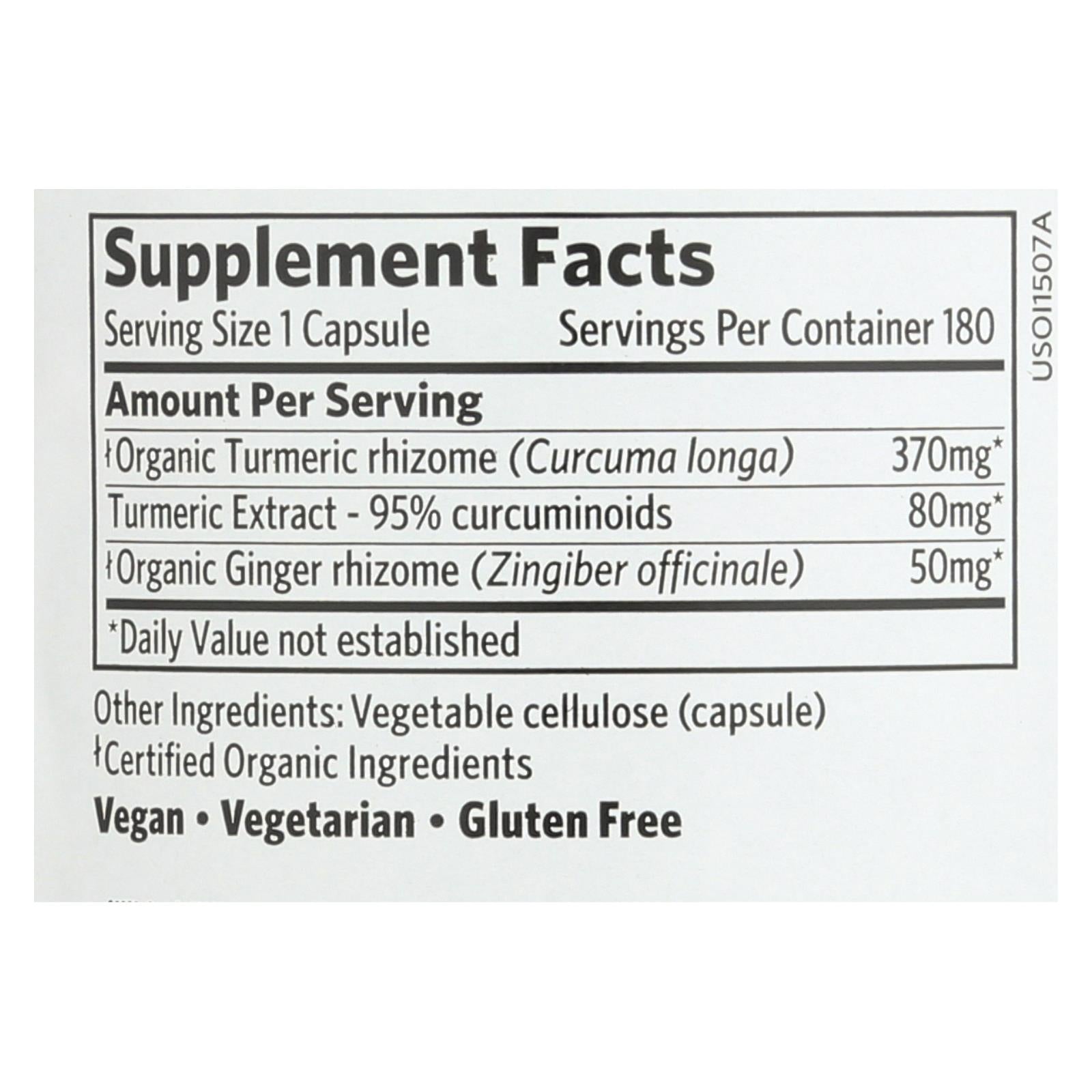 Organic India USA Whole Herb Tumeric Supplement