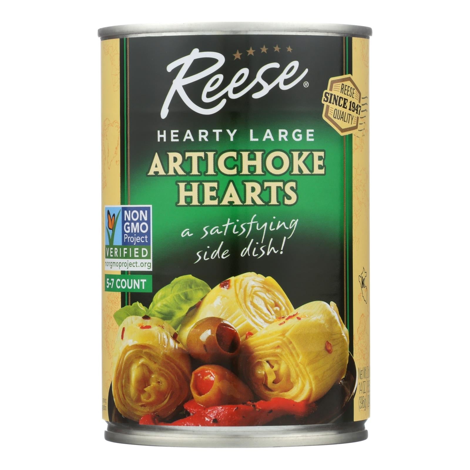 Reese Artichoke Hearts - Colossal, Tender Hearts in 14 Oz. (Pack of 12)