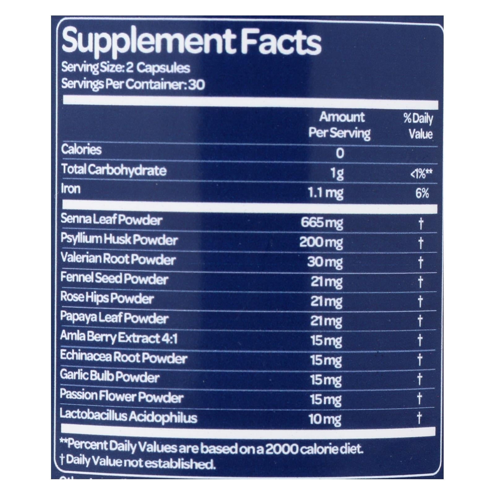 Fórmula nocturna Health Plus Super Colon Cleanse (paquete de 90 cápsulas)