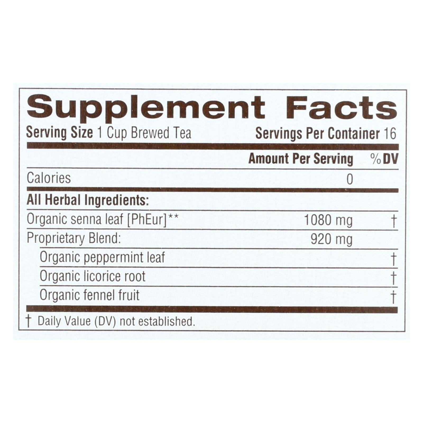 Té de menta piperita de Traditional Medicinals, orgánico, Smooth Move, 16 bolsitas (paquete de 6)