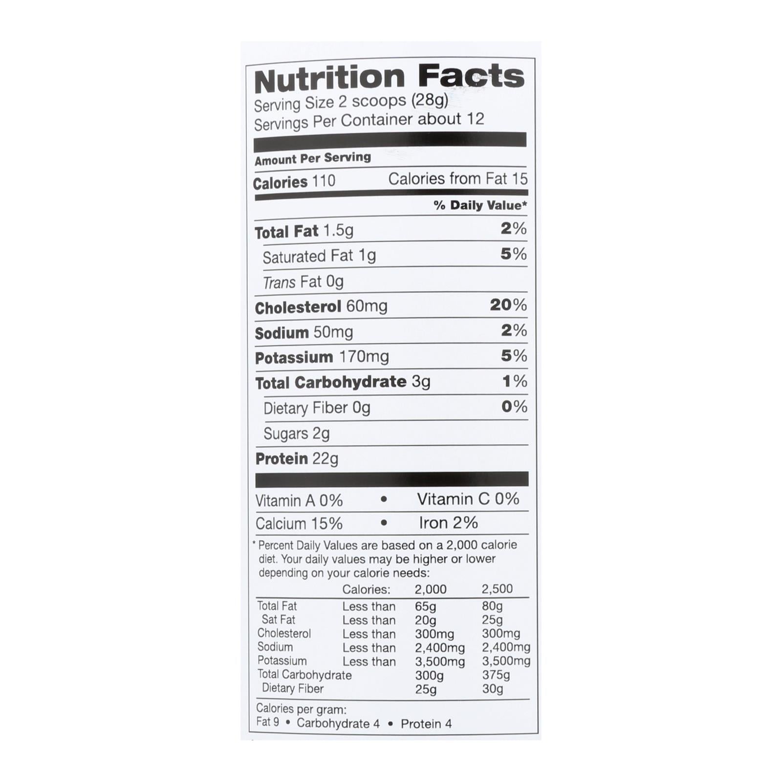Proteína de suero de leche Tera's - Sin RBGH, 12 oz sin azúcar