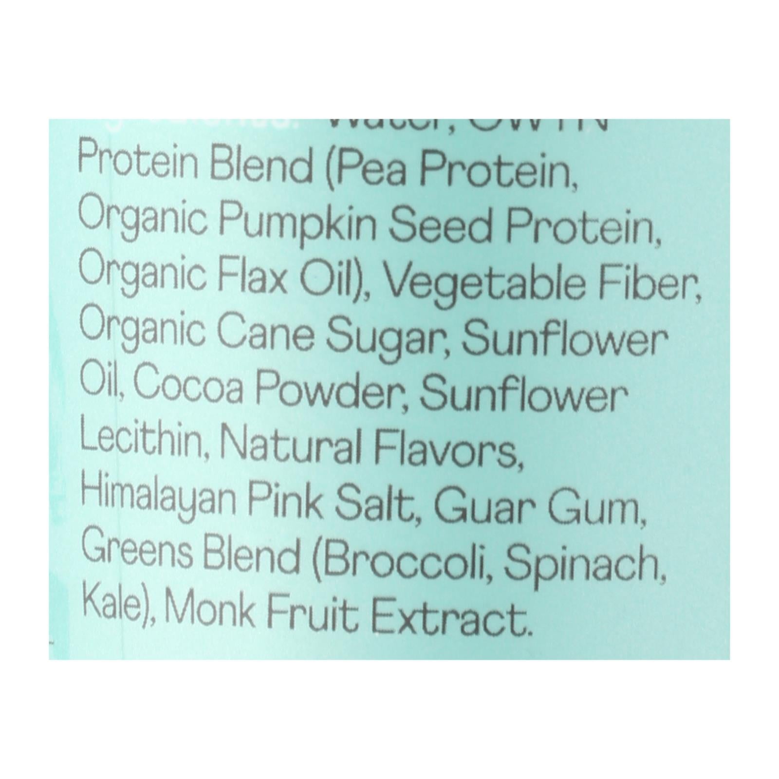 OWYN - Batido de proteína vegetal - Chocolate negro - 355 ml (paquete de 12)
