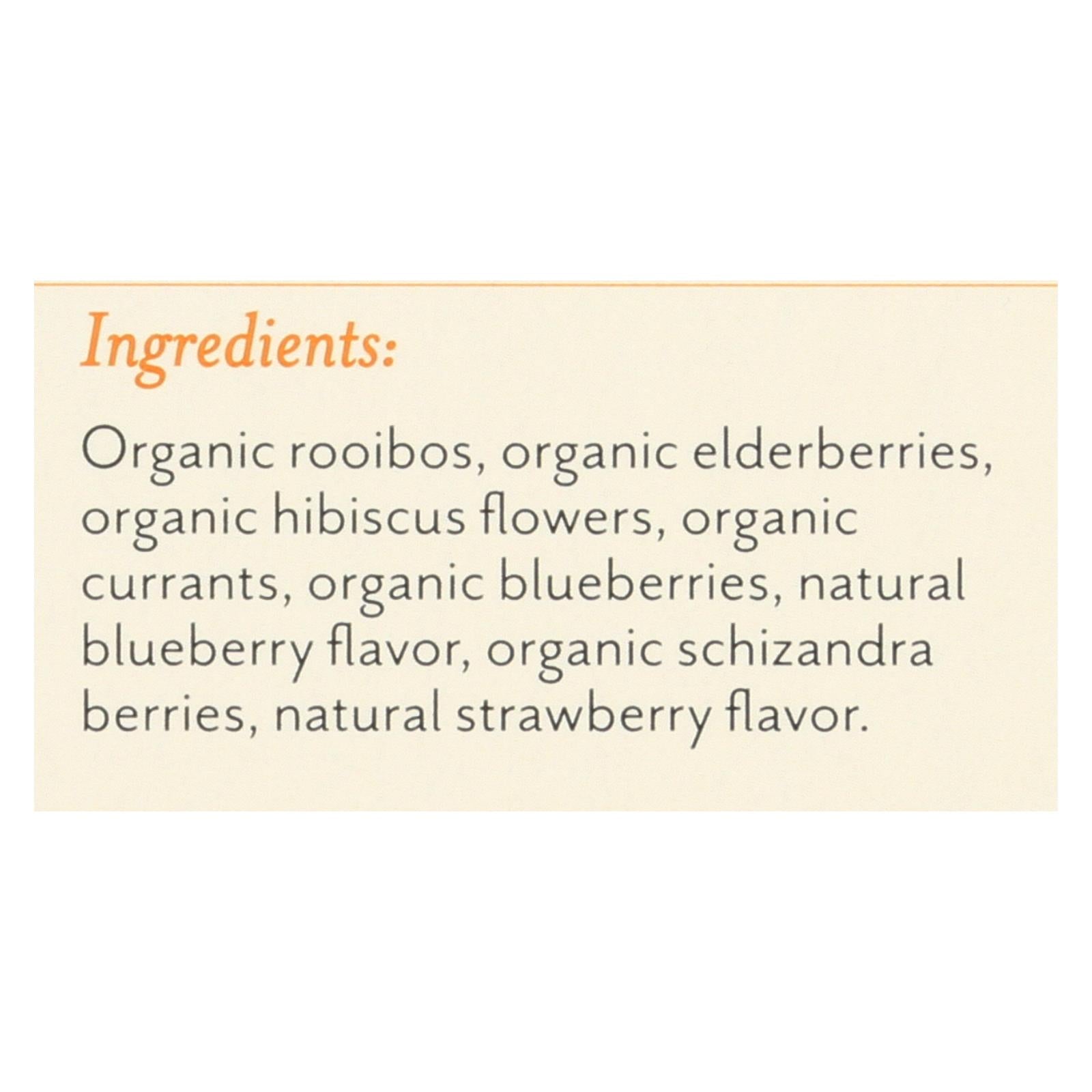 Rishi Organic Blueberry Hibiscus Herbal Tea, Pack of 15