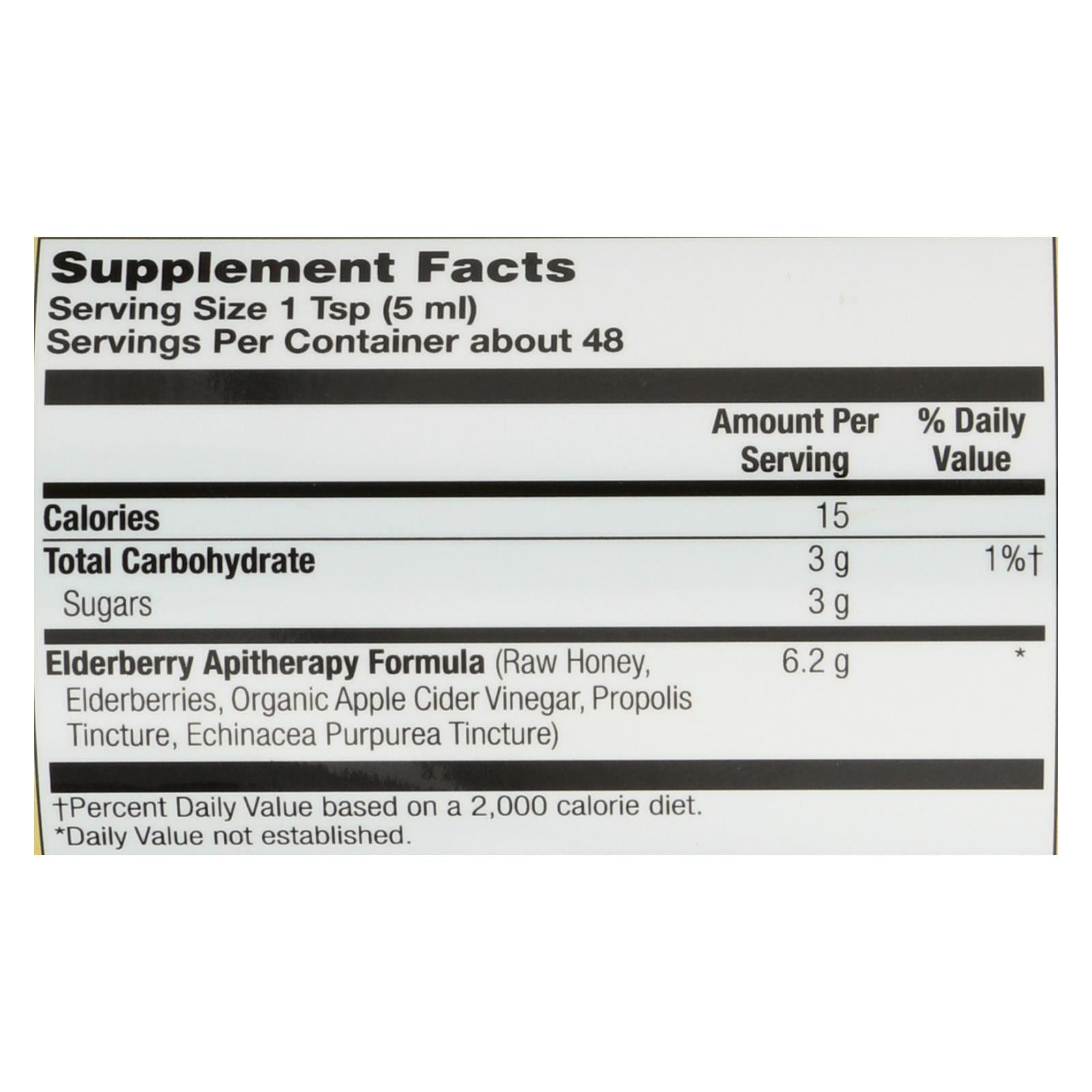 Extracto de saúco orgánico con propóleo de Honey Gardens Apiaries (226 ml)