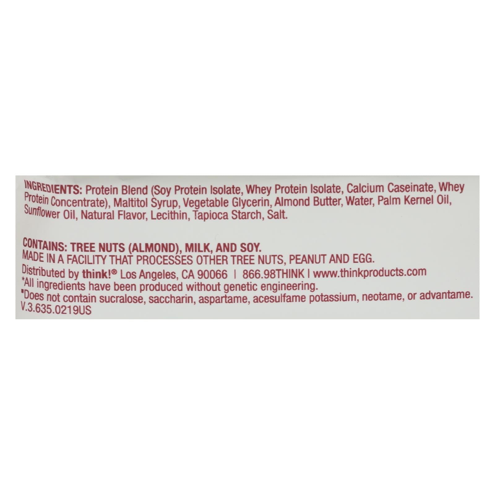 Barra de chocolate blanco Thinn Bar - 58 g (paquete de 10)