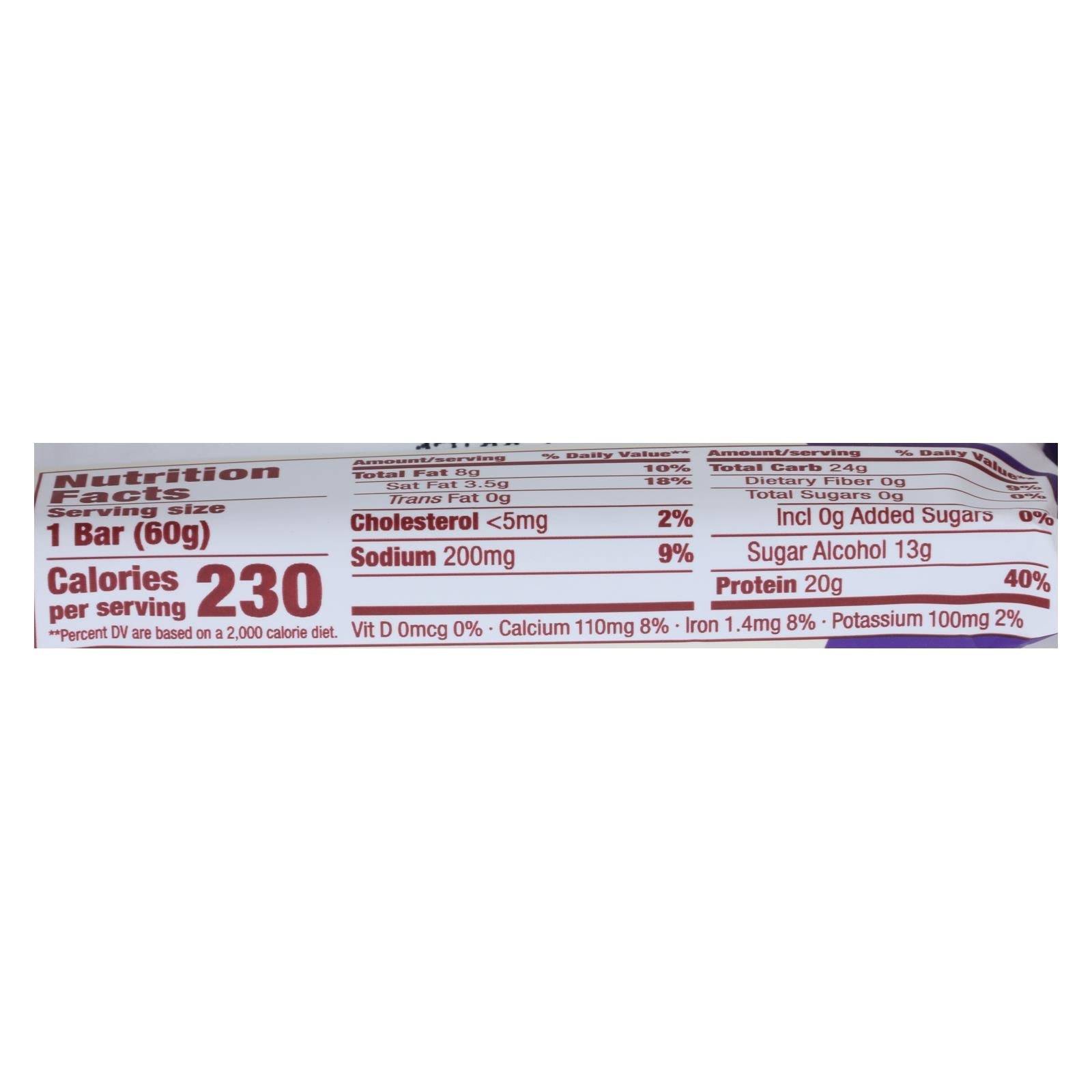 Barra de chocolate blanco Thinn Bar - 58 g (paquete de 10)