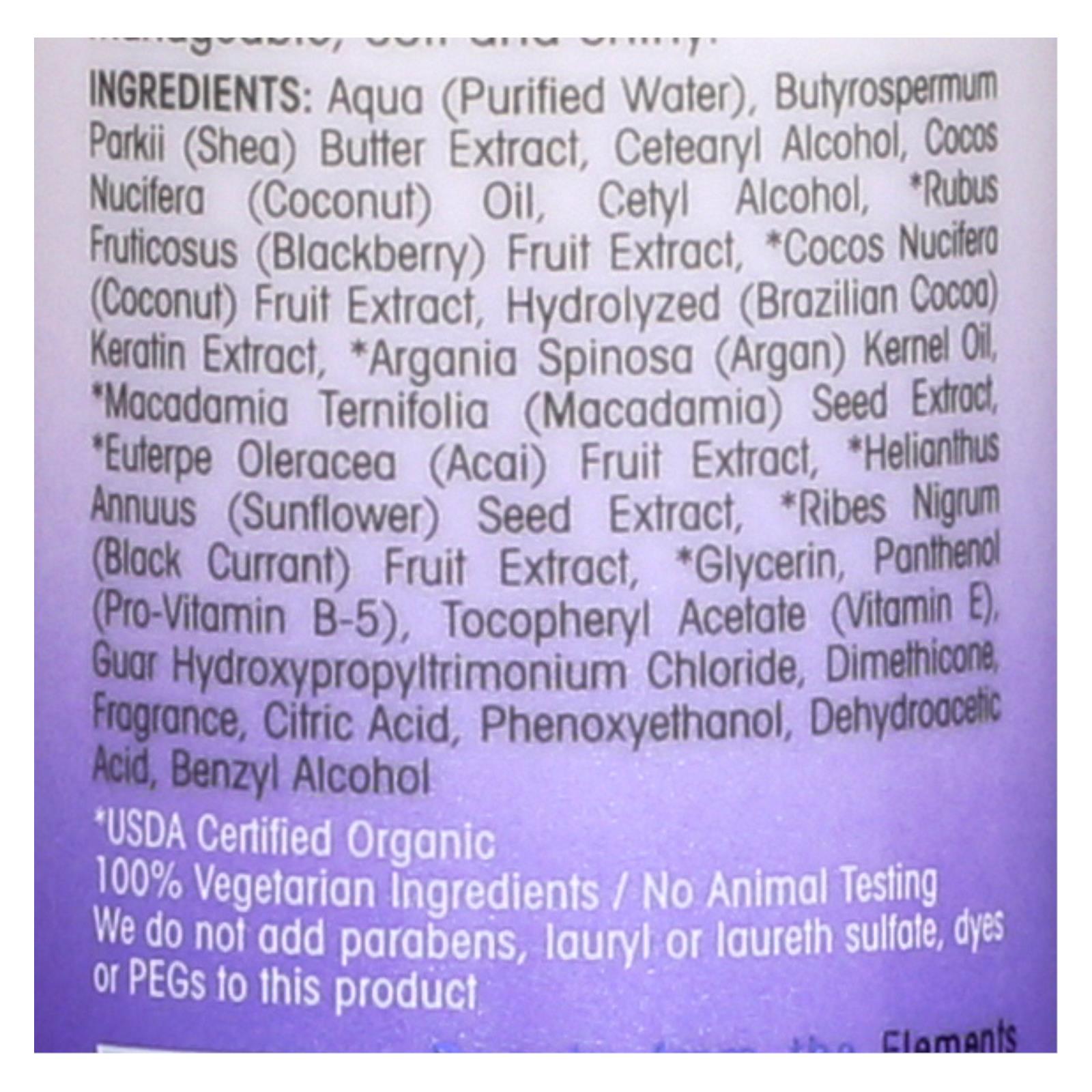 Acondicionador sin enjuague Giovanni Blackberry Coconut Repair Elixir - 4 oz 