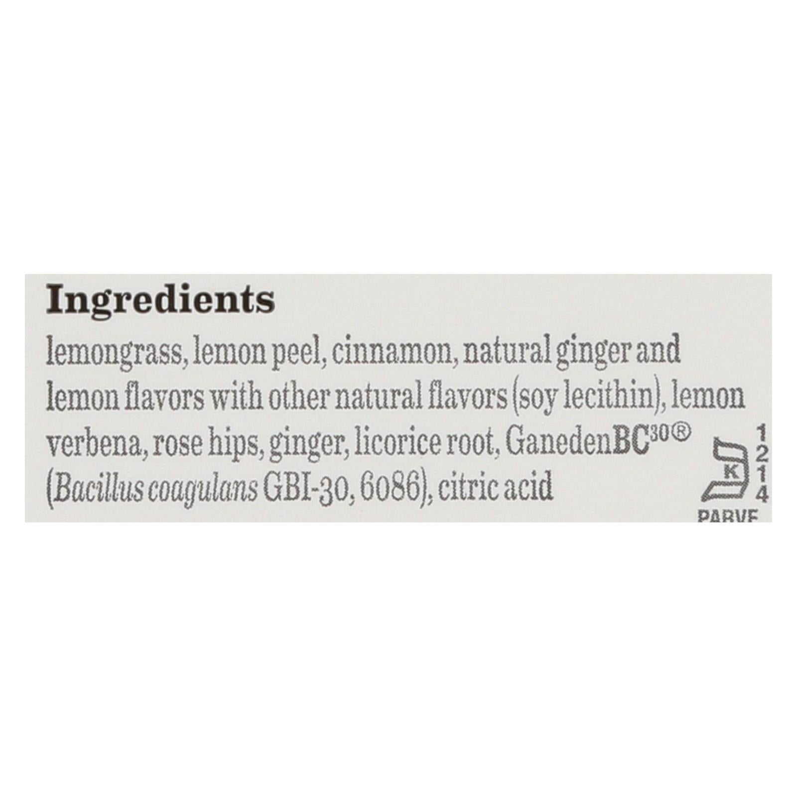 Té de hierbas Bigelow Lemon &amp; Ginger Plus, 18 bolsitas de té, paquete de 6