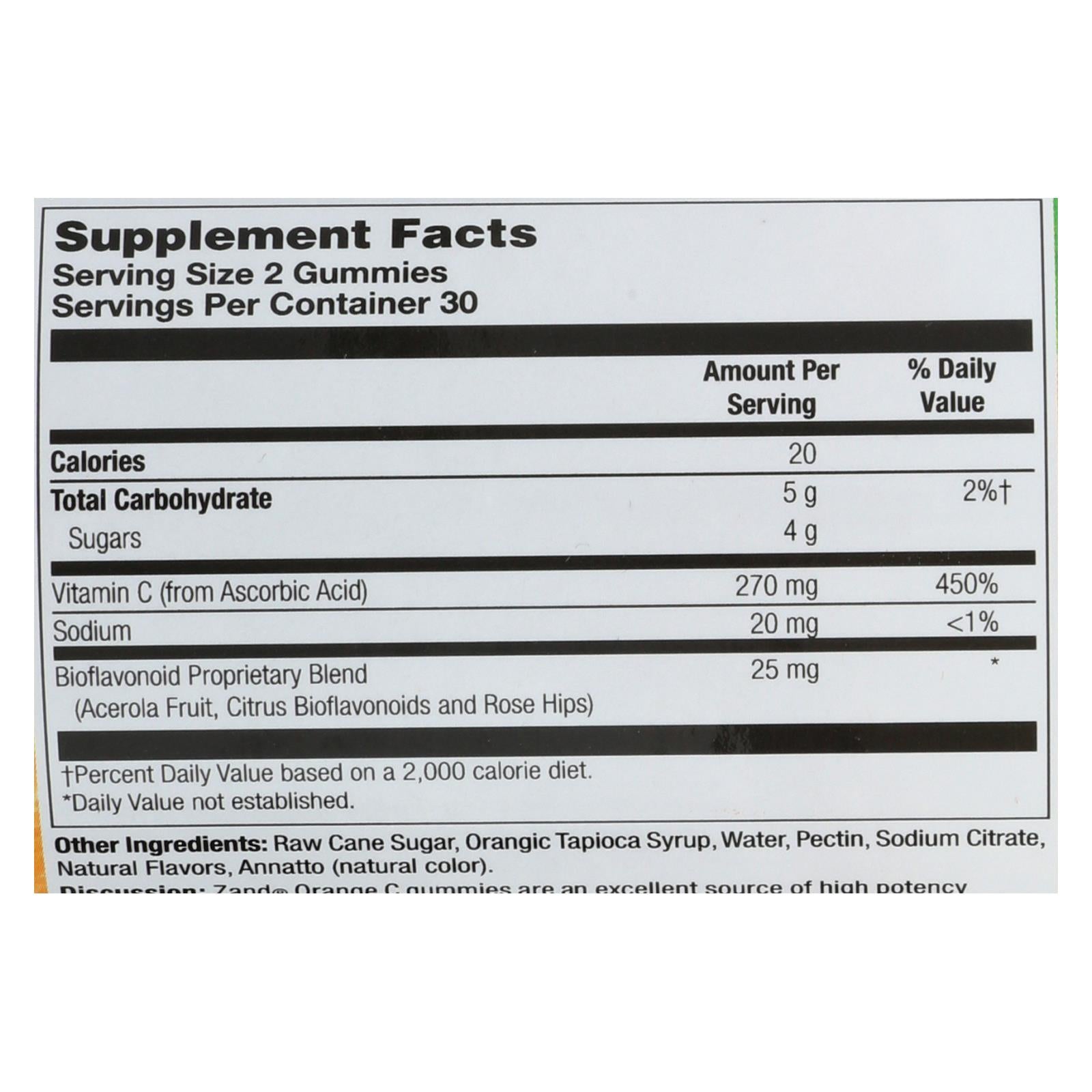 Gomitas de naranja Zand Immune Support (paquete de 60)