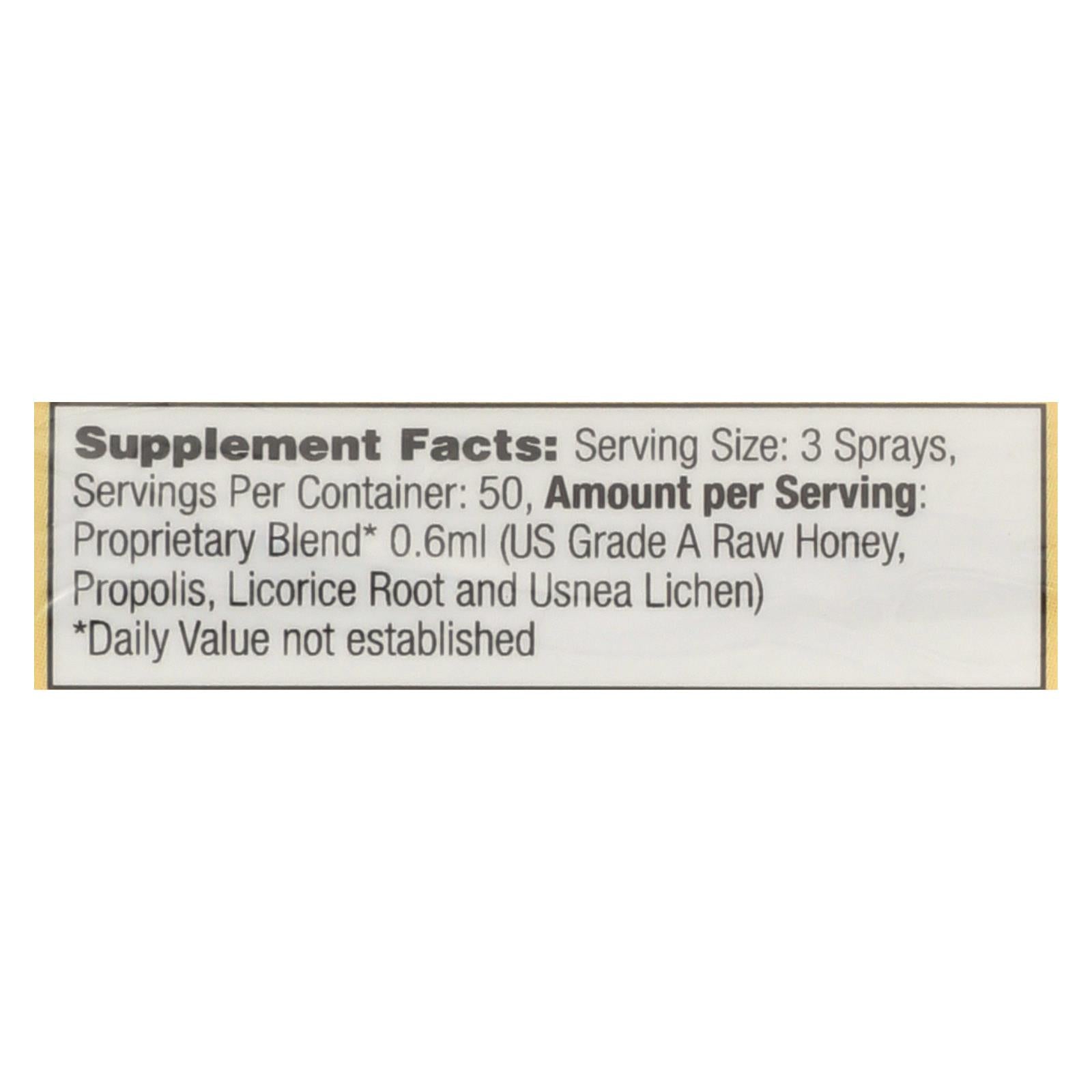 Spray de propóleo Honey Gardens Apiaries para reforzar el sistema inmunitario de forma natural (1 oz)