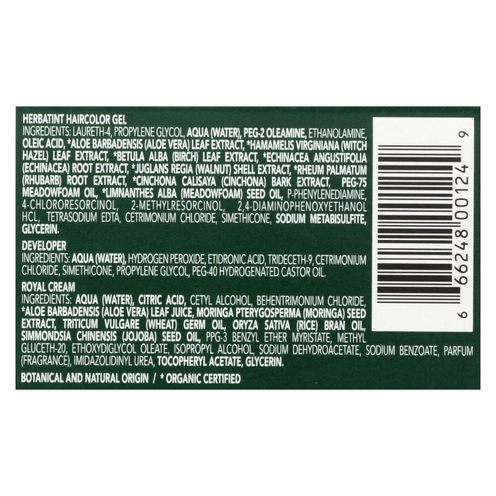Gel colorante permanente a base de hierbas Herbatint 6C rubio ceniza oscuro (135 ml)