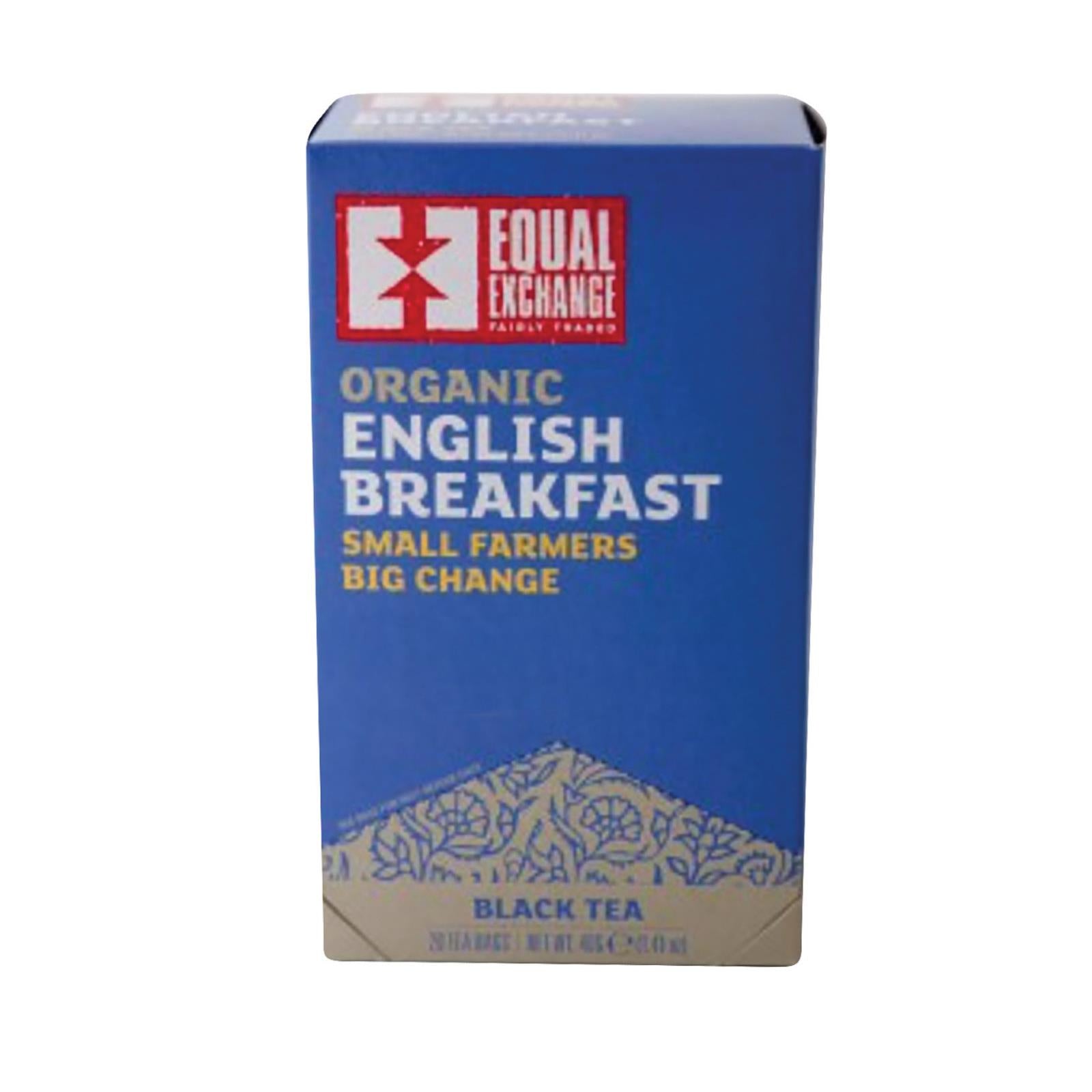 Té negro orgánico Equal Exchange English Breakfast, paquete de 6, caja de 20 unidades