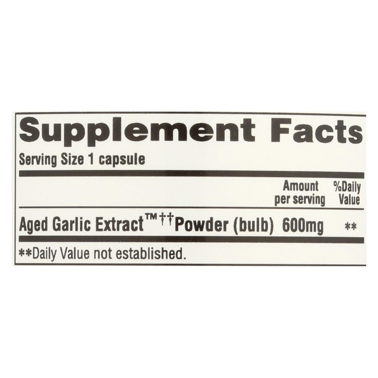 Extracto de ajo añejado Kyolic, reserva cardiovascular extrafuerte, 60 cápsulas