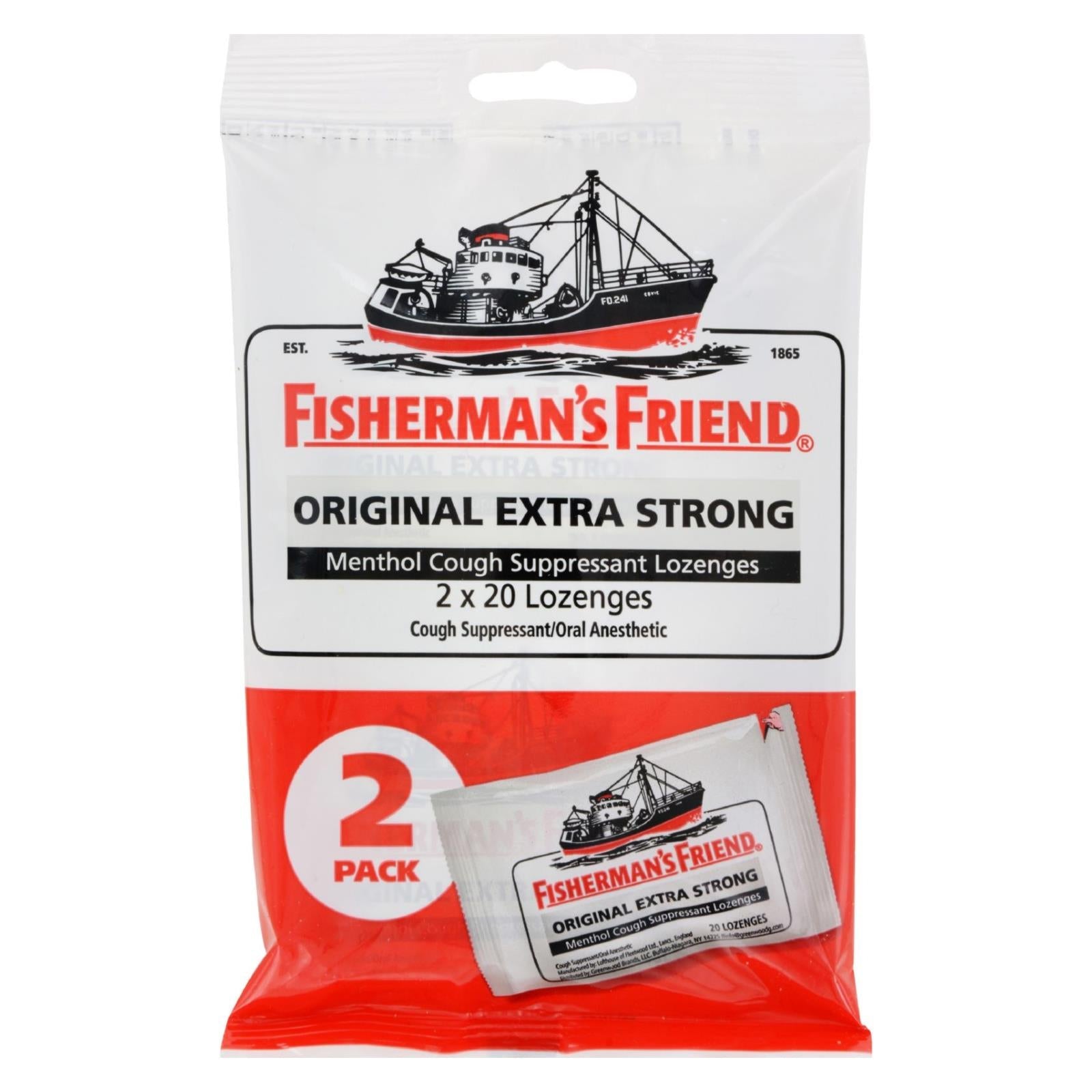 Pastillas Fisherman's Friend Originales Extra Fuertes, 40 pastillas por paquete (1 caja)