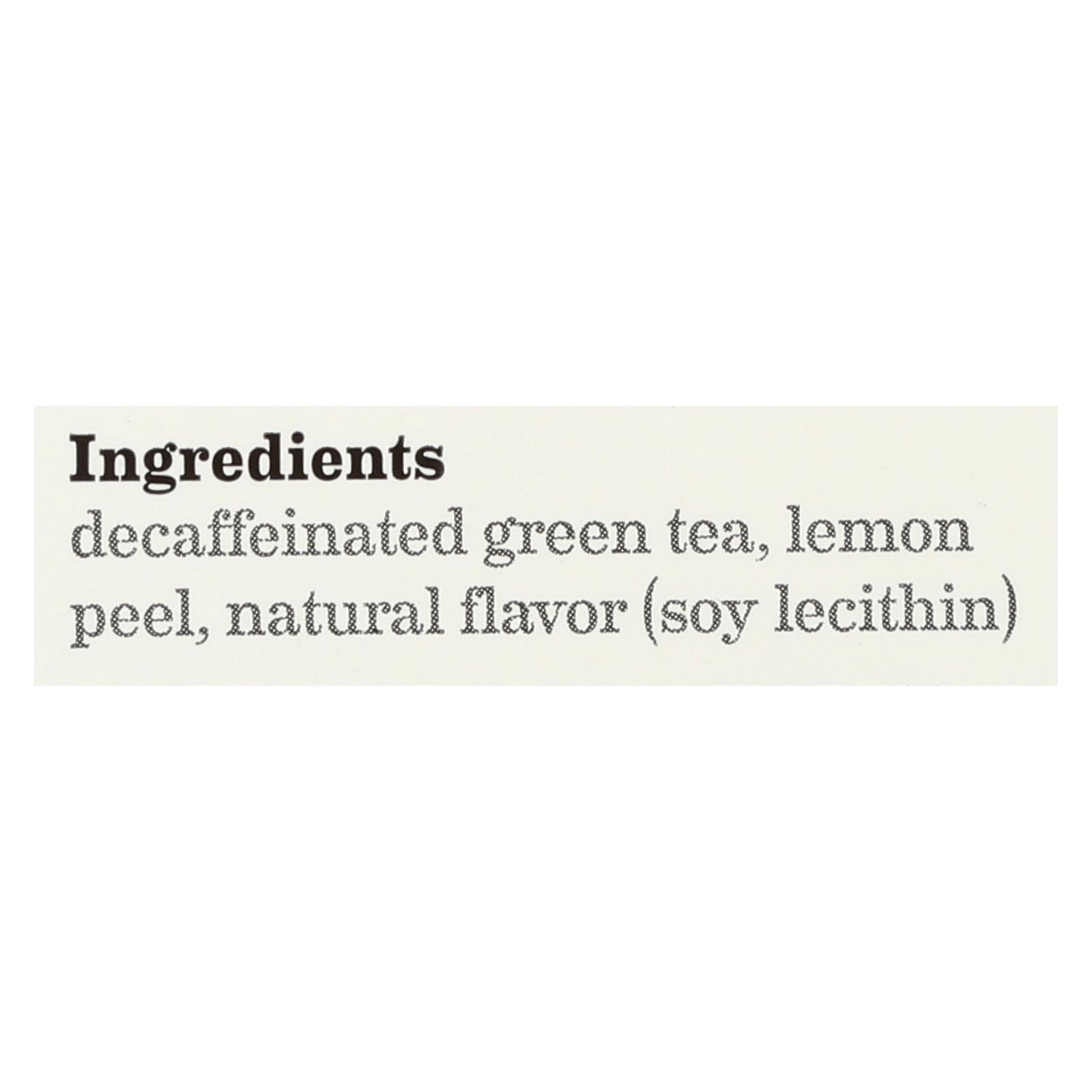 Té verde descafeinado Bigelow con limón - 20 bolsitas de té/caja (paquete de 6)