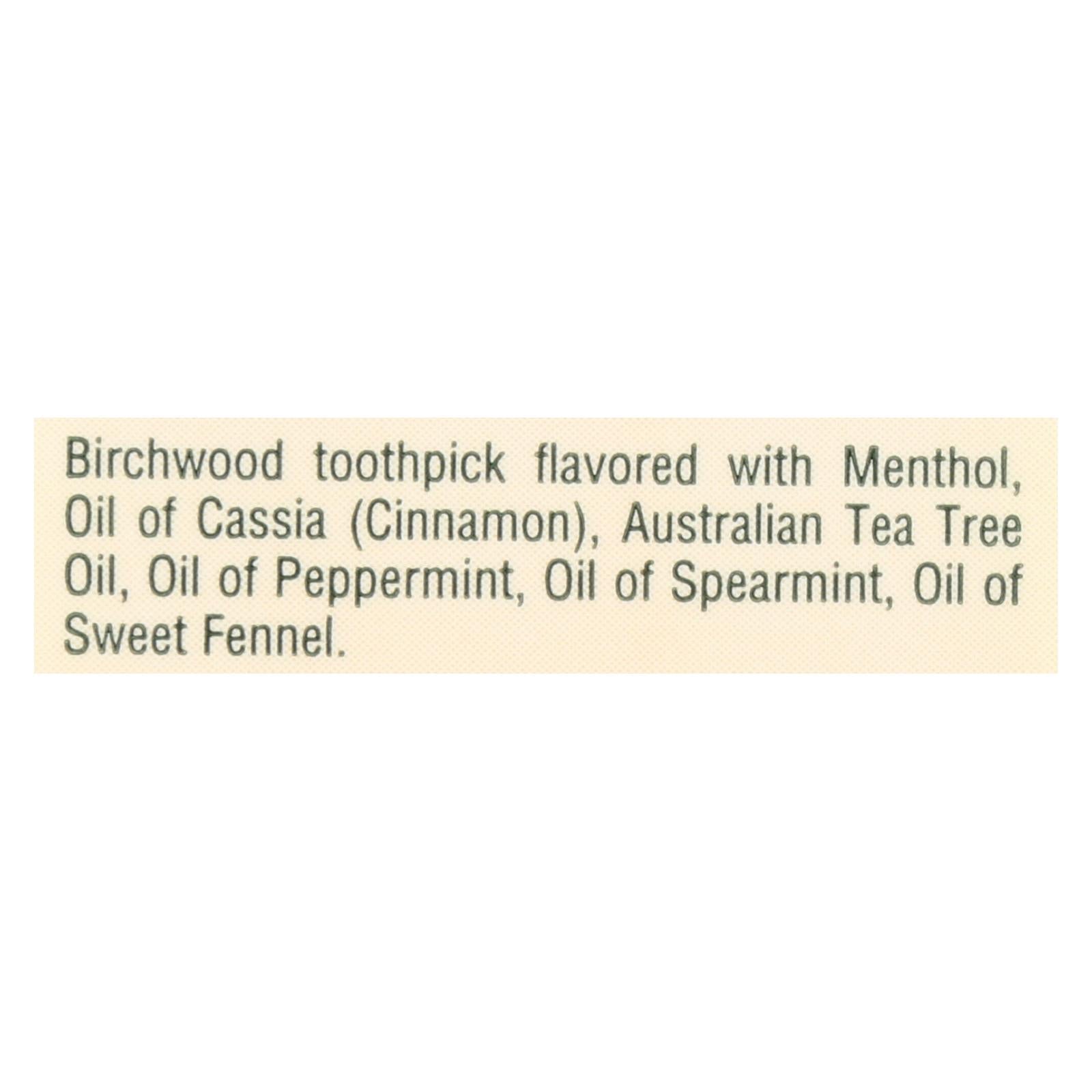 Palillos de dientes con aceite de árbol de té: 12 paquetes de 100 palillos impregnados con el poder del aceite de árbol de té