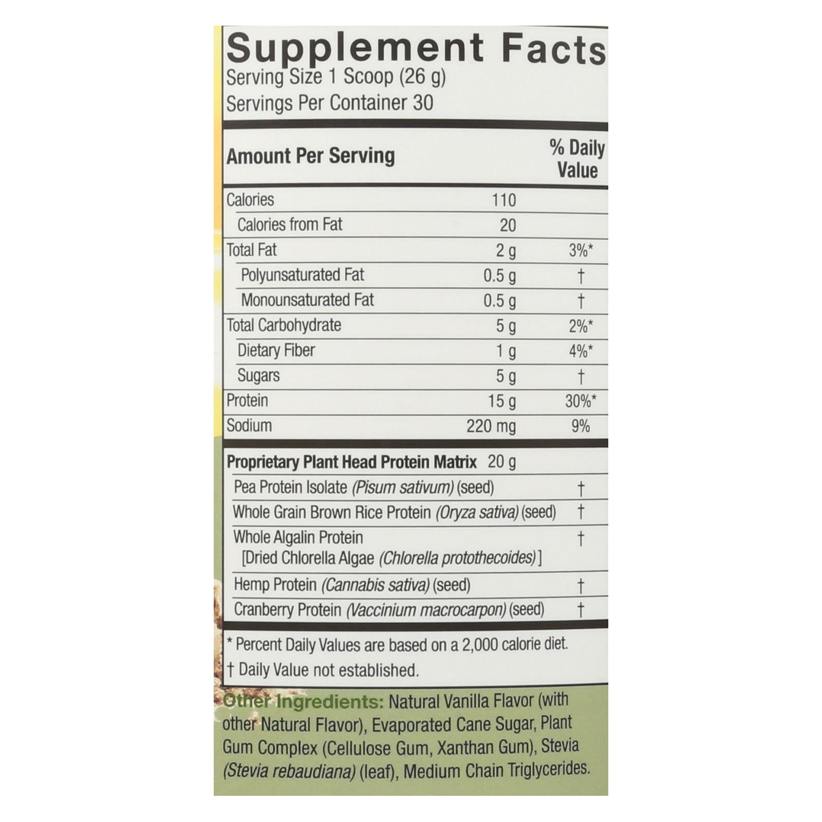 Proteína vegetal Genceutic Naturals: Vanilla Craze (1,65 lb)