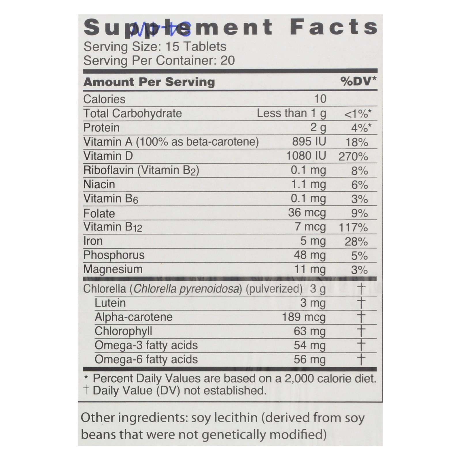 Sun Chlorella A: 300 comprimidos, potenciador vitalizante con 200 mg