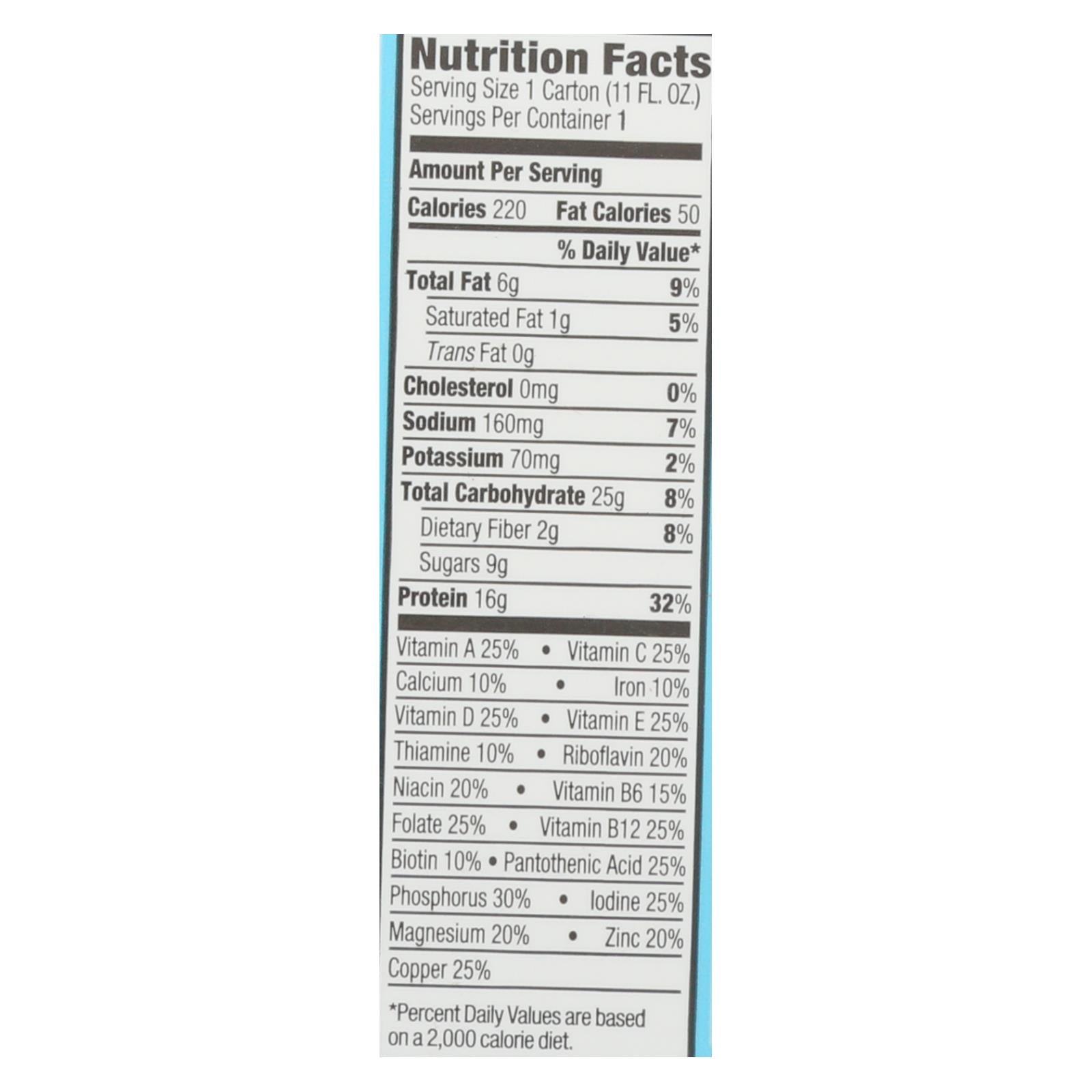 Batidos nutricionales orgánicos Orgain de vainilla dulce, paquete de 12, 325 ml cada uno