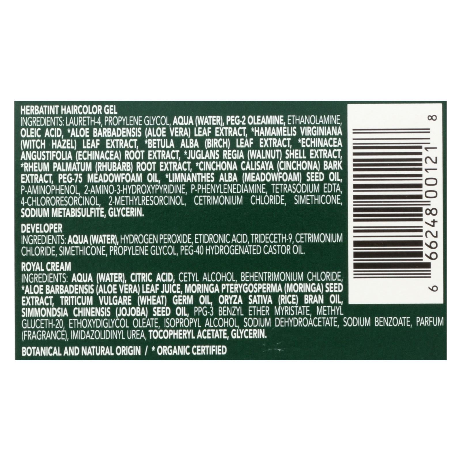 Tinte permanente para el cabello en gel a base de hierbas Herbatint 8R Rubio cobrizo claro 135 ml