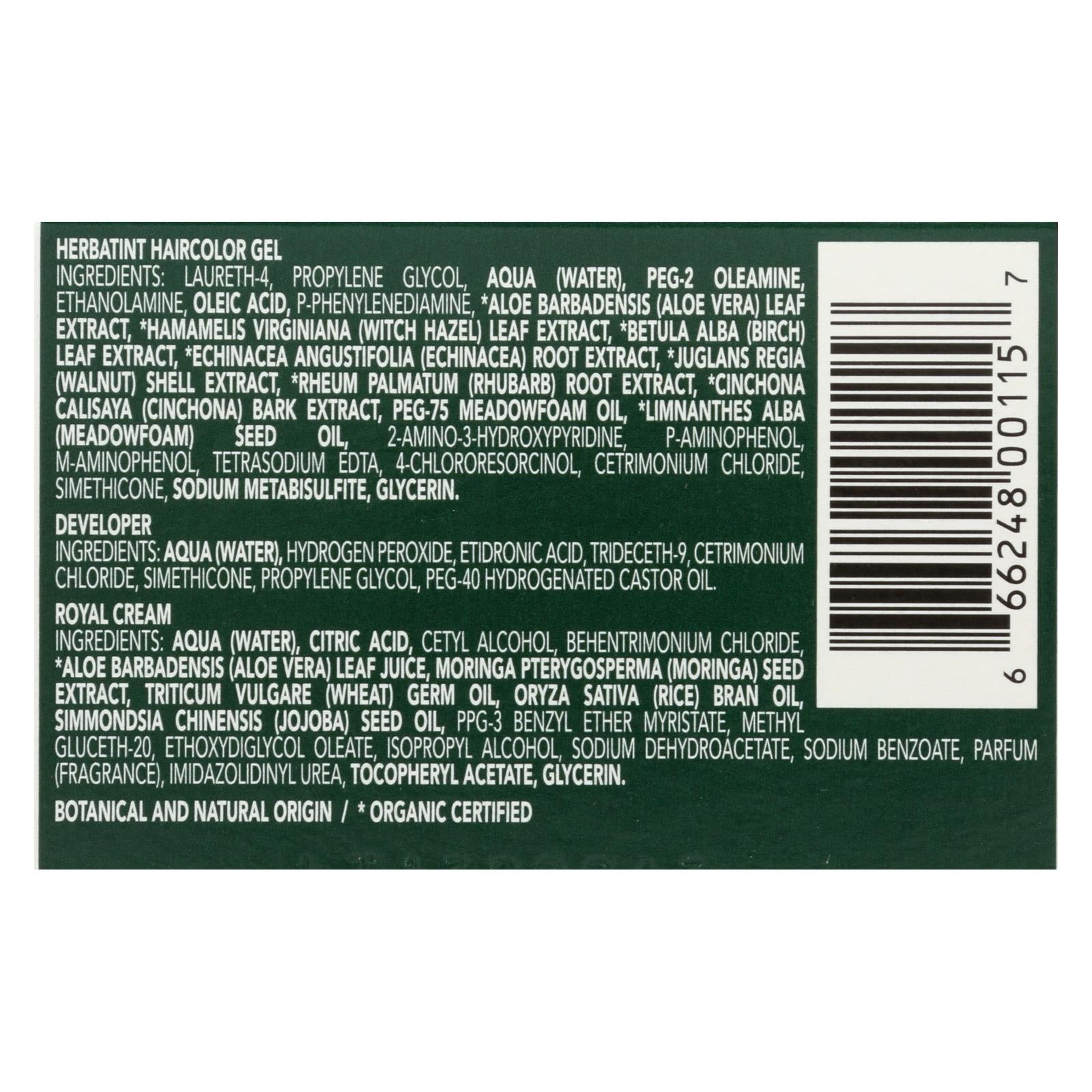 Tinte permanente en gel a base de hierbas Herbatint 4m color castaño caoba, 135 ml 