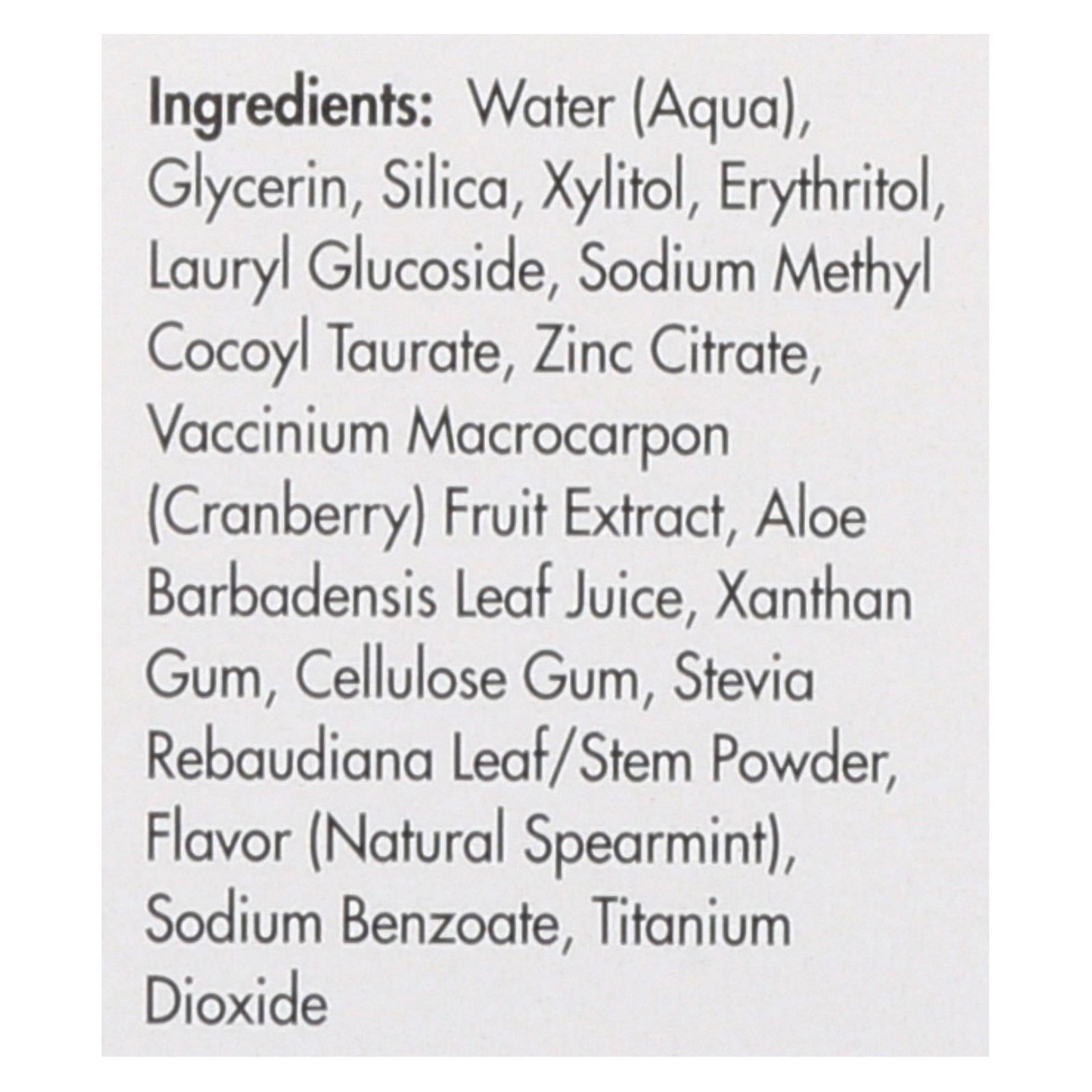 Pasta de dientes de menta verde mejorada con xilitol Spry, 5 oz.