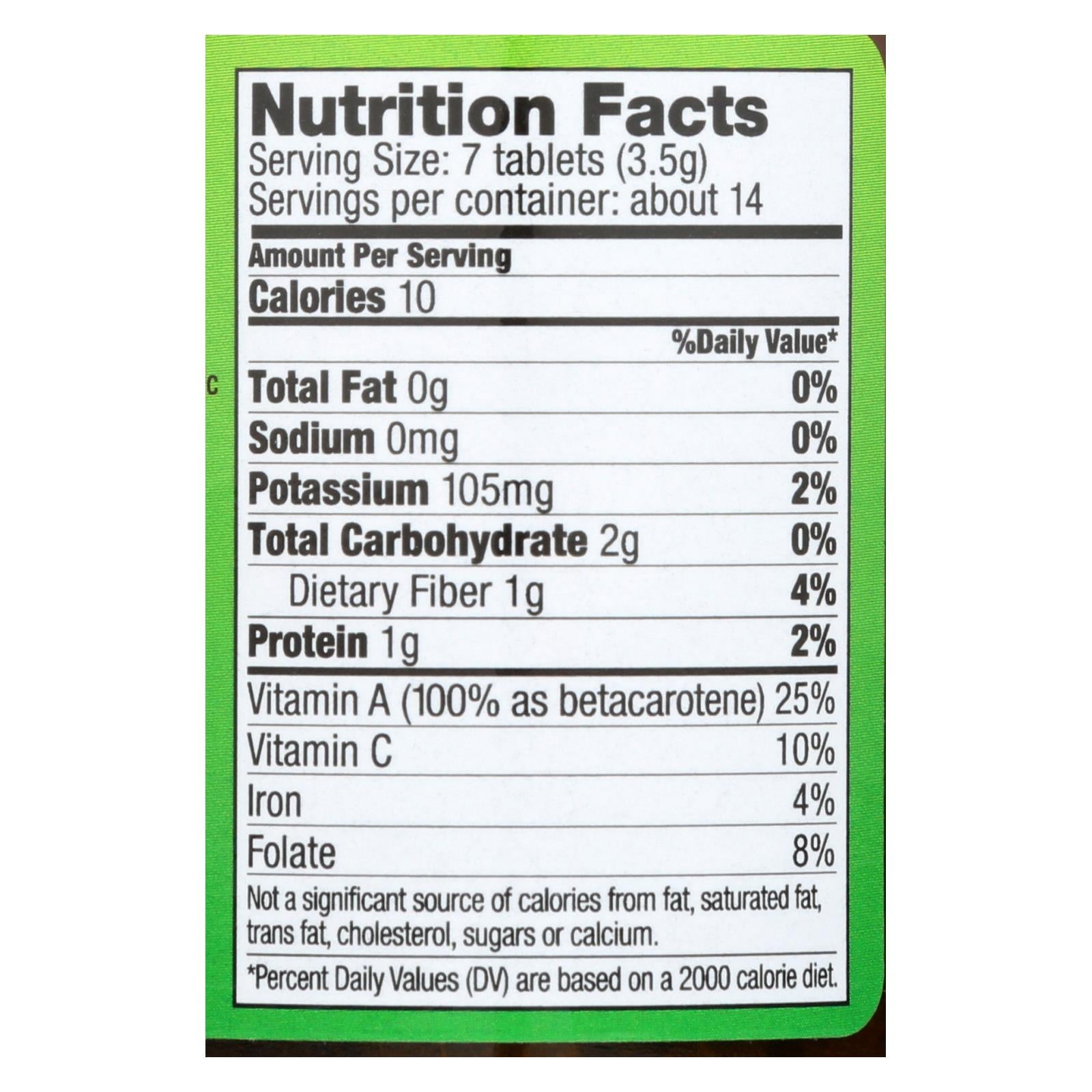 Comprimidos de pasto de trigo orgánico Pines International de 500 mg (paquete de 100)