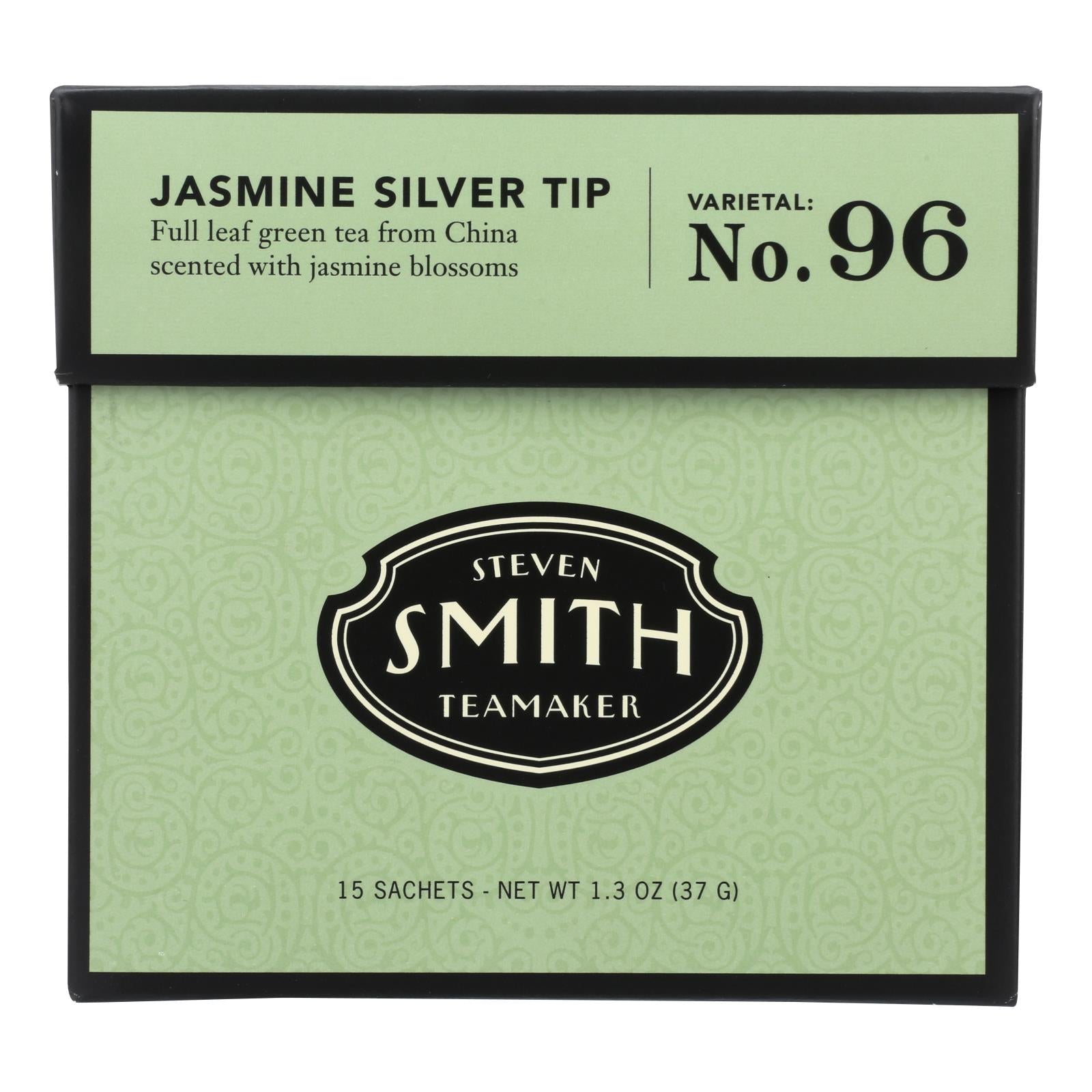 Smith Teamaker Green Tea - Jasmine Silver Tip (Pack of 6, 15 Bags)