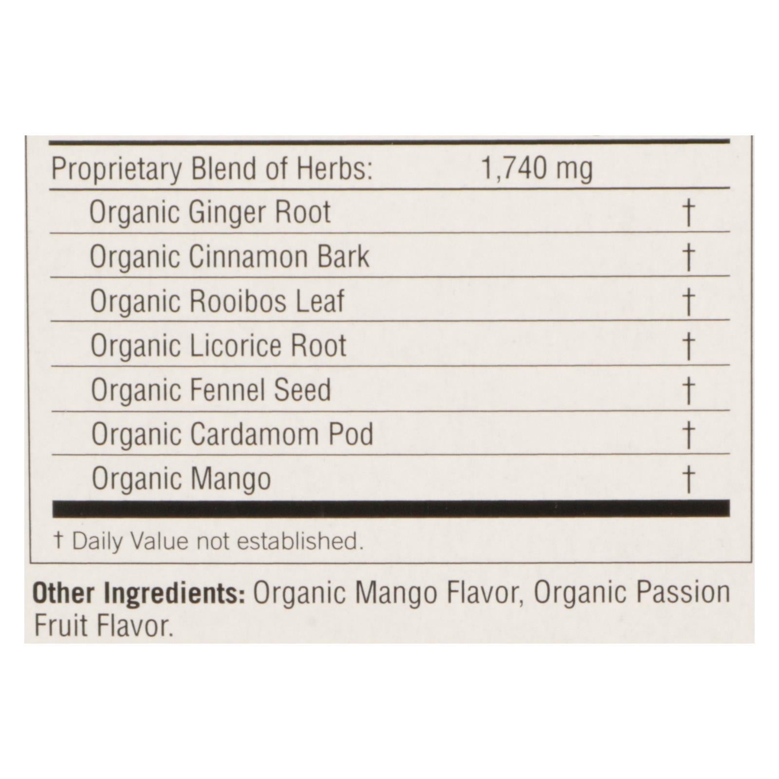 Yogi Tea Organic Mango Ginger Tea Bags for Refreshing and Warming Relief (Pack of 6)