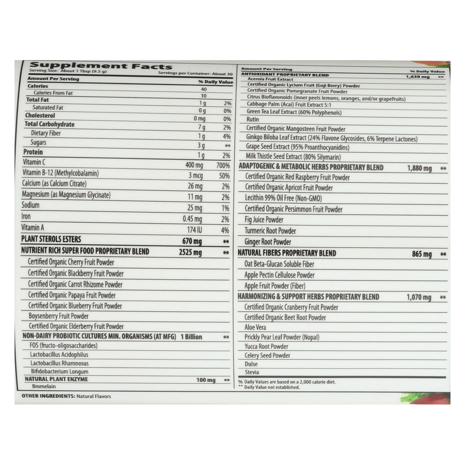 Suplemento de extracto de bayas en polvo Miracle Reds de Macrolife Naturals (10 oz)