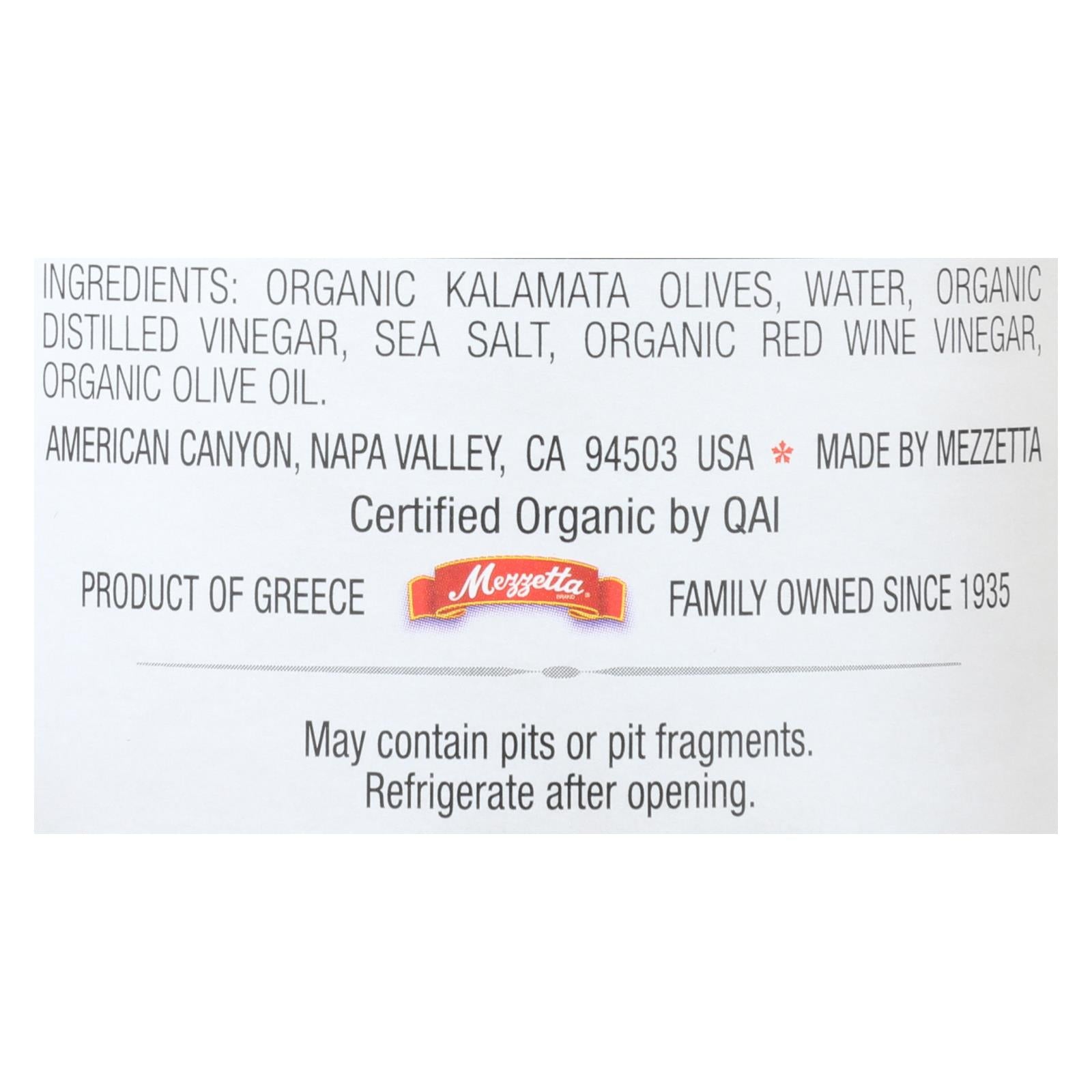 Jeff's Natural Kalamata Olives 7 Oz. Pack of 6