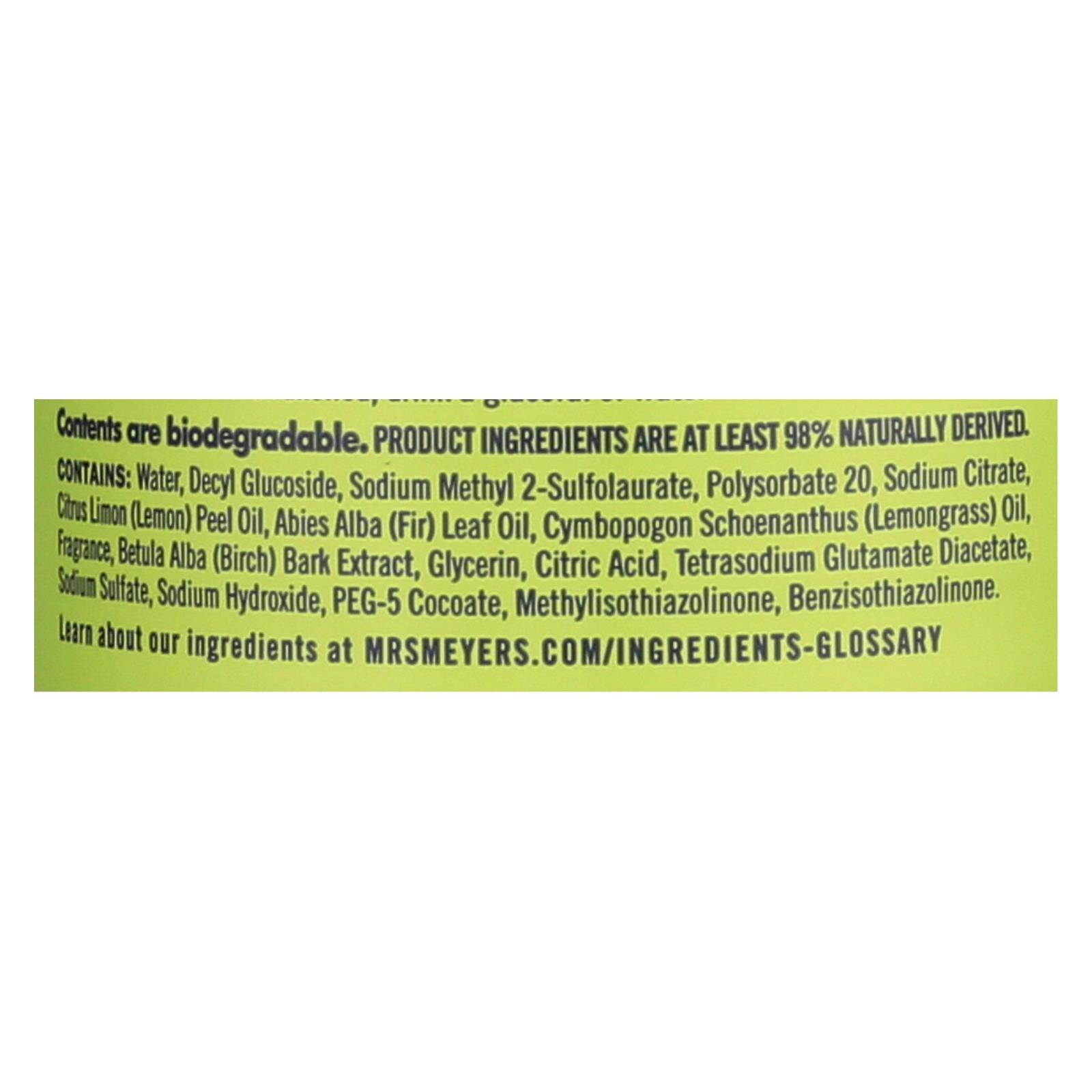 Mrs. Meyer's Clean Day Lemon Verbena Multi-Surface Cleaner Concentrate, 32 Fl Oz, Pack of 6