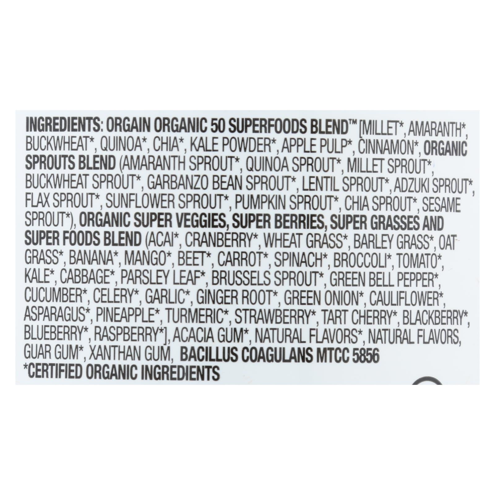 Polvo hidratante orgánico Orgain - Berry Punch, 0.62 lb Berry Punch Explosión de sabor