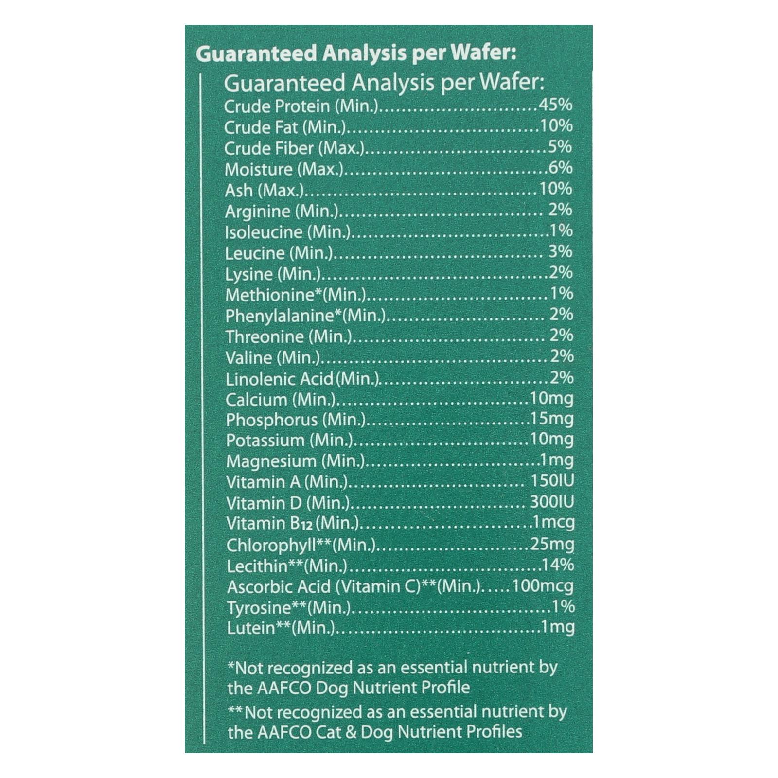 Sun Chlorella Rejuv-a-Wafers: Suplemento superalimenticio para perros y gatos, 60 obleas