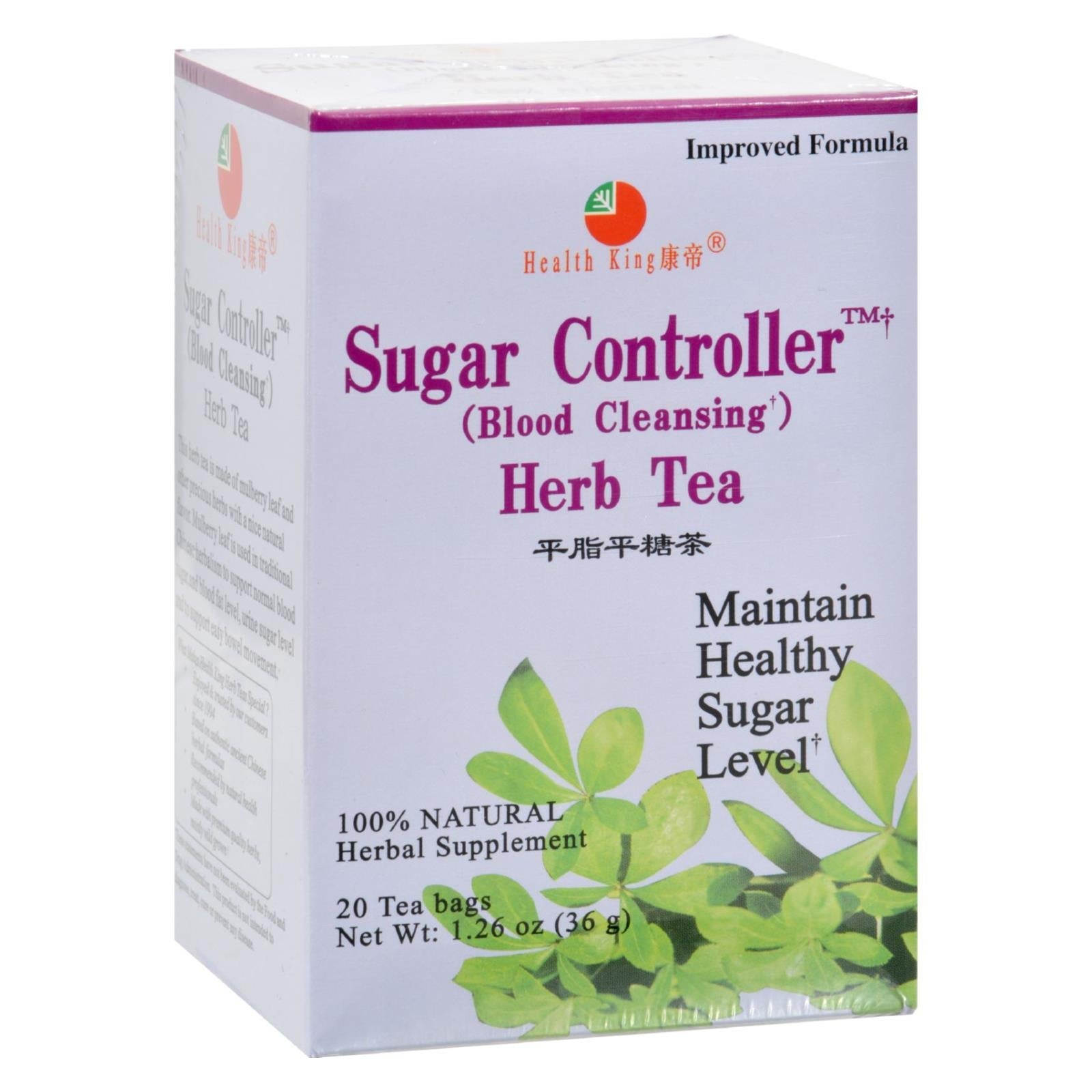Té purificador de sangre Health King Sugar Controller (20 bolsitas)