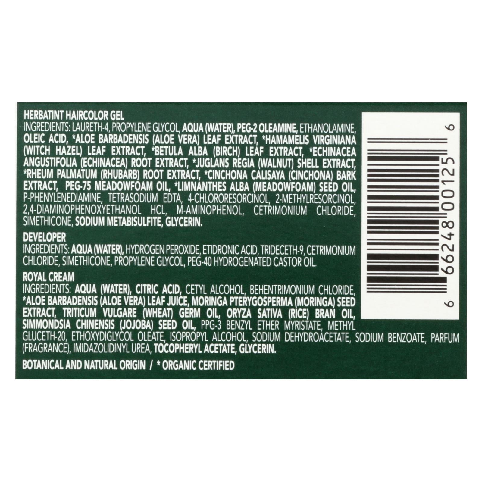 Tinte permanente en gel a base de hierbas Herbatint en rubio ceniza (7C - 135 ml)