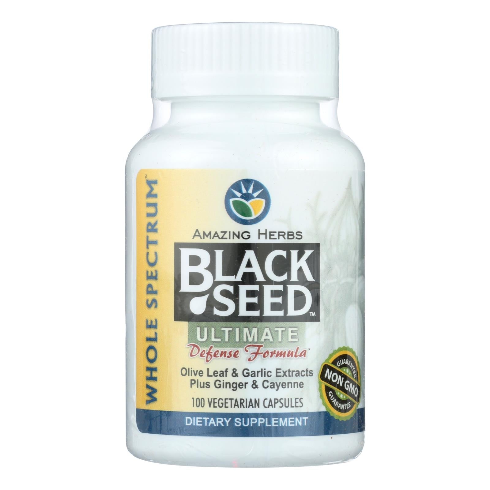 Cápsulas Theramune de semillas negras de Amazing Herbs (100 unidades)